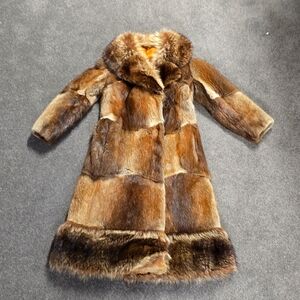 #35 Ladies 7/8 length Muskrat Coat